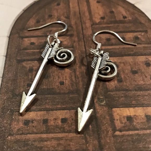 925 silver arrows earrings boho bohemian ooak new - Picture 1 of 5